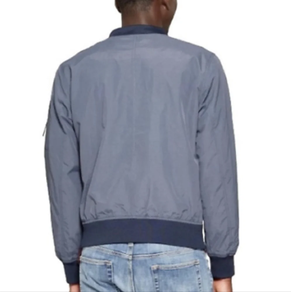 Goodfellow & Co. Blue Water Resistant Lightweight Bomber Jacket Size Medium